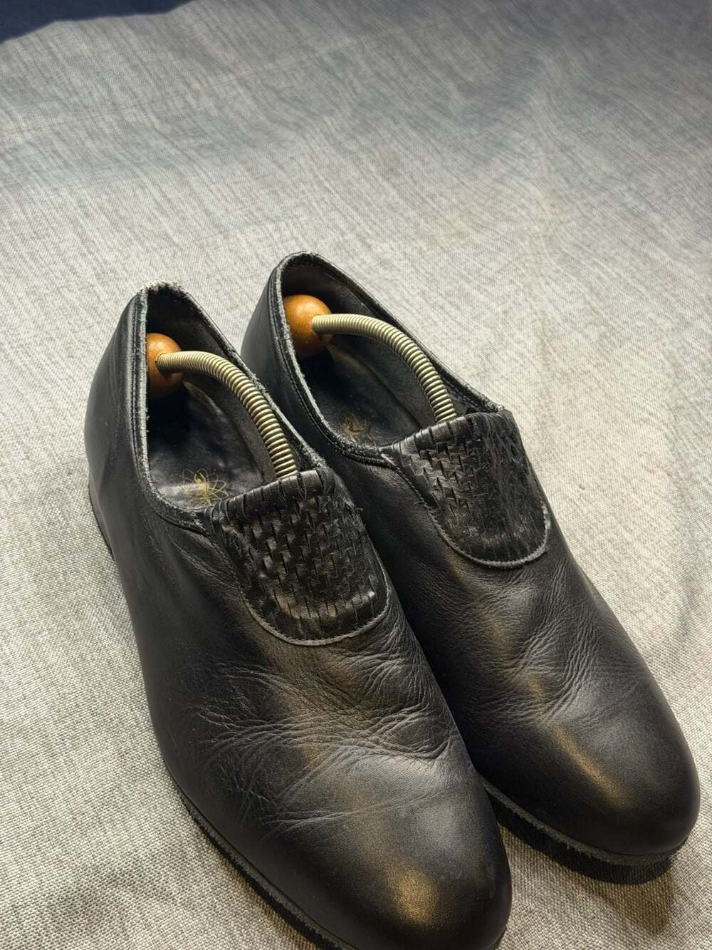Supadance Men's Black Leather Ballroom Dance Shoes 10-11